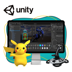 Мир игр на Unity 2D на популярном движке + AI-помощники - КИБЕРшкола программирования для детей, компьютерные курсы для школьников, начинающих и подростков - KIBERone г. Зима Южная