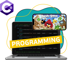 Программирование на C#. Удивительный мир 2D-игр - КИБЕРшкола программирования для детей, компьютерные курсы для школьников, начинающих и подростков - KIBERone г. Зима Южная